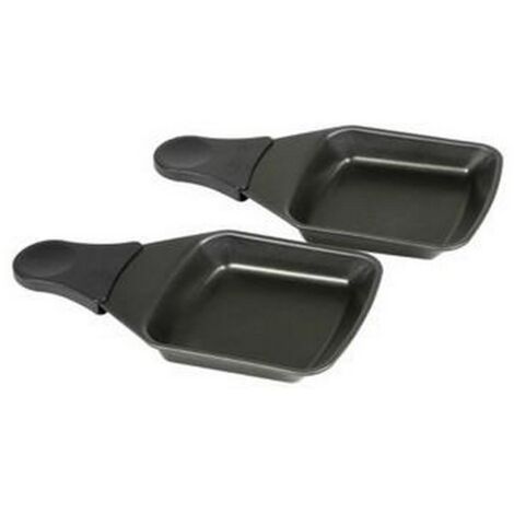 HengBO Poelon Raclette carré 8PCS Caquelon Raclette RevêTement AntiadhéSif Fonte 18x8.5x1.5cm Noir Pour Omelette au Fromage Fondu en destockage et reconditionné chez
