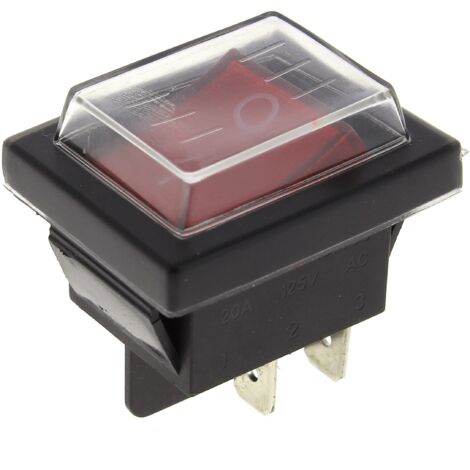 Interrupteur 4 cosses rouge protégé – Compatible nettoyeurs vapeur Polti, Koenig, Philips – Remplacement fiable
