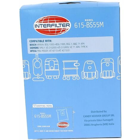 Sac aspirateur compatible BOSCH SIEMENS 5 sacs papier