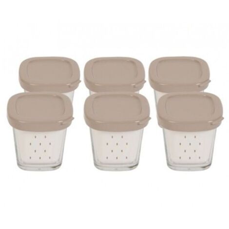Coffret de 6 pots yaourt verre avec couvercle et égouttoir (XF100101, XF100501) Yaourtière SEB, TEFAL