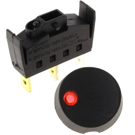 Interrupteur 3 cosses noir – Compatible cafetières Moulinex – Remplacement fiable pour modèles Fg110510/9q0 et Fg110800/9qb - ss-200421 (1/2)