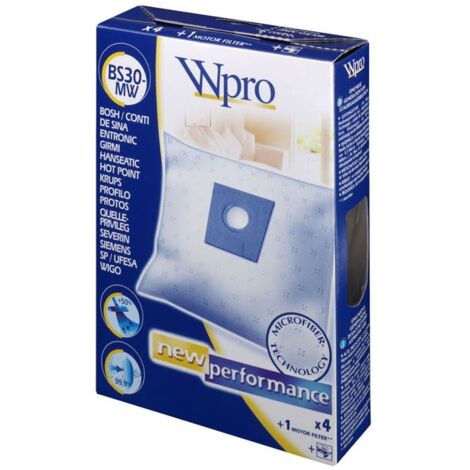 Sacs aspirateur par 4 microfibre bs30-mw - aspirateur
