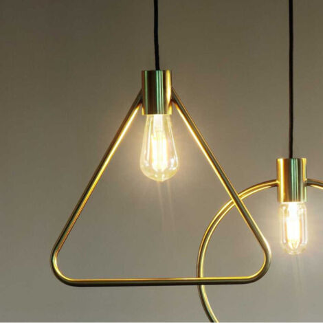 Suspension Filaire Abc Laiton Satiné Triangle (1/3)