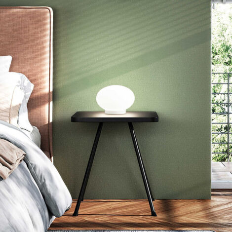 Lampe De Chevet Yoga En Verre Souffle Blanc Depoli (1/3)