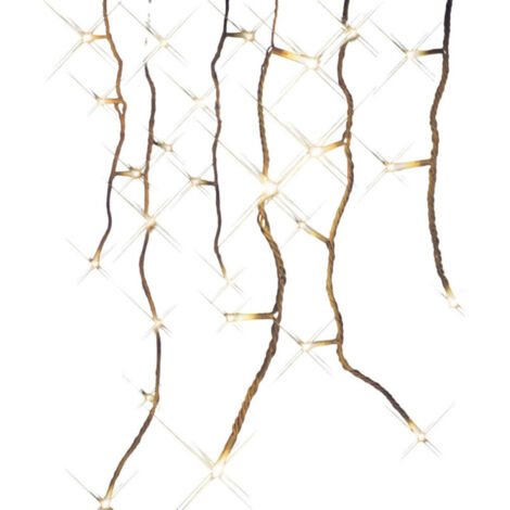 Guirlande LED Rouge Et Blanc Chaud Clignotante - 104 LED Fixes + 24 Flash - IP44 Pour Intérieur/extérieur - 31V - Décoration Fêtes - 11