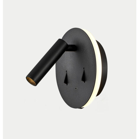 Applique Tête De Lit Led Noir USB-C Mily (1/3)