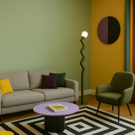 Lampadaire métal kaki 155 cm Zigmo (1/3)
