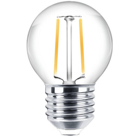 Ampoule E27 Filament Led 2W Ronde Blanc Chaud