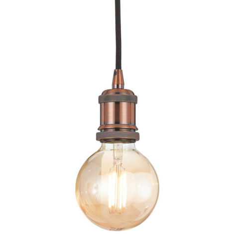 Lustre Suspension 1 Lumière Goa Cuivre Antique (1/4)