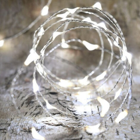 Guirlande Solaire 15m Deco Micro Led Fixe Blanc Pur (1/3)