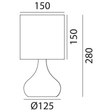 2 Lampes De Chevet Tactile Ida Laiton Mat Abat-jour Blanc