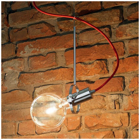 Suspension Design Eclisse Chrome Et Rouge 1 Ampoule (1/3)