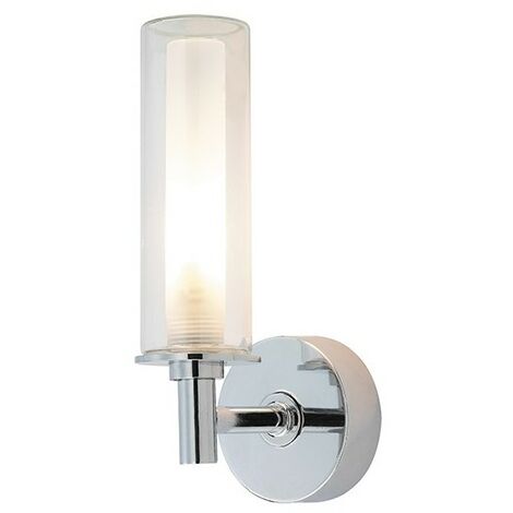 Applique Salle De Bain Classe 2 Nymphea Chrome Blanc Transparent