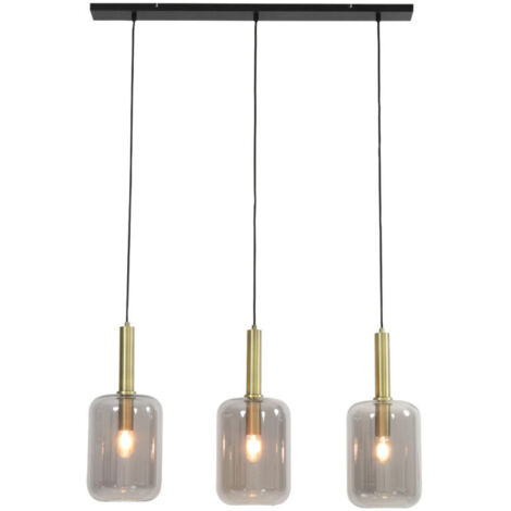 Suspension 3 Lampes Lekar En Verre chromé (1/5)