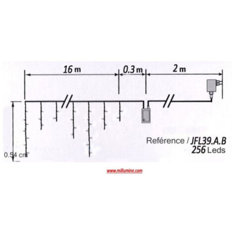 Guirlande Stalactite 16m Blanc Pur