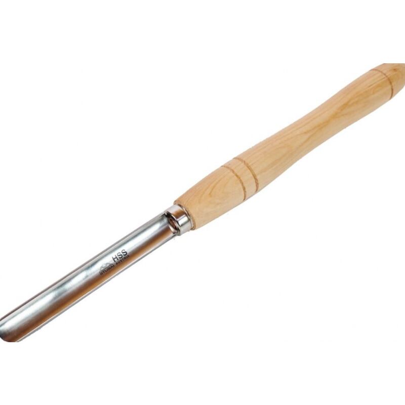Gouge D'ébauche Pour Tour à Bois HSS - Flûte 10mm, Longueur Totale 570mm, Poignée En Hêtre