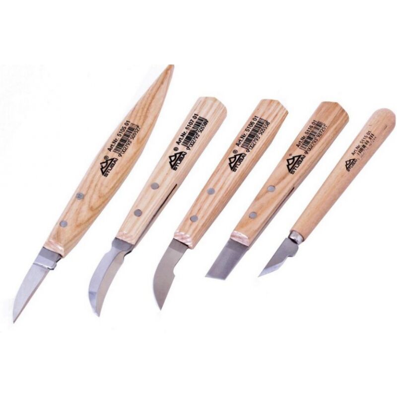 Stubai: Set de 5 couteaux à sculpter - Découpe