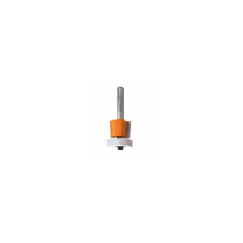 Fraise à Affleurer CMT - Diamètre 6.35 mm - Hauteur 25.4 mm - Queue de 6 mm  avec roulement
