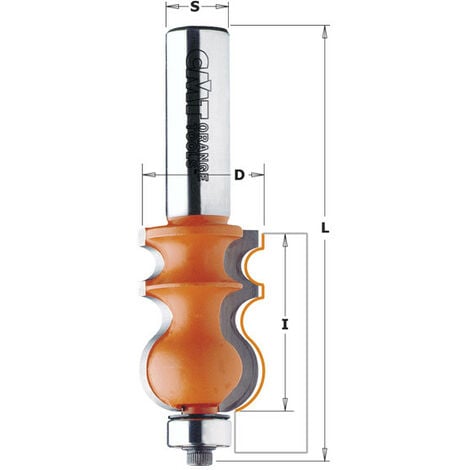 Fraise CMT pour corniches, queue de 12 mm