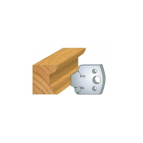 Jeu De 2 Fers à Profiler Pour Toupie - Congé Et Doucine, Hauteur 40 Mm, Épaisseur 4 Mm, Entr'axe 24 Mm