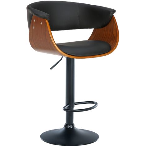 Barhocker Vestal walnuss/schwarz Kunstleder