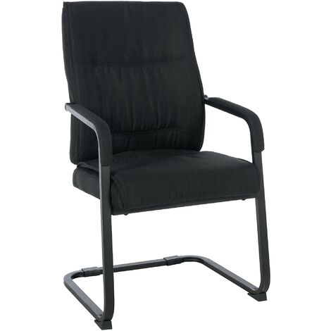 Besucherstuhl XXL Anubis Stoff schwarz/schwarz (1/5)