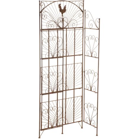 Standregal Mia aus Eisen 153 x 62 cm antik braun
