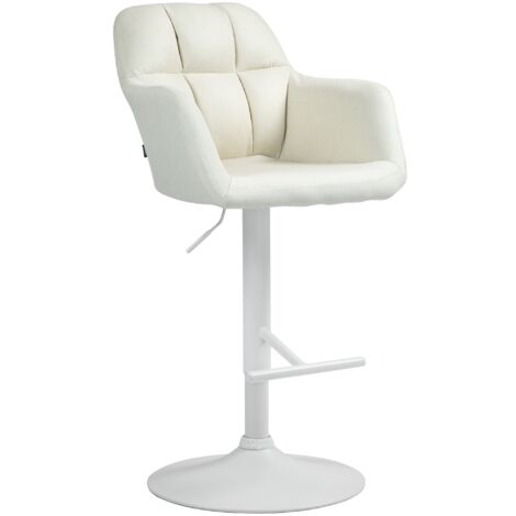 Barhocker Natoma Stoff creme Metall matt weiss (1/5)