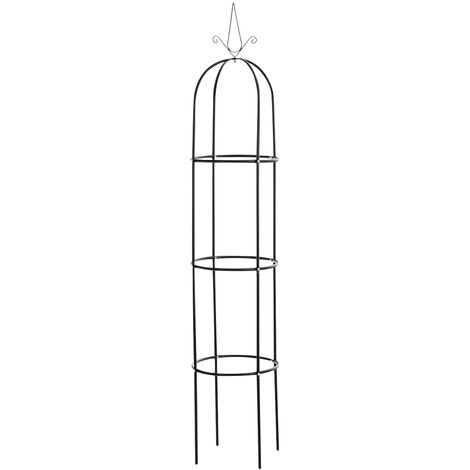 Rosensäule Romantika, Obelisk, Höhe 190 cm, Ø 38cm schwarz 1 Stück