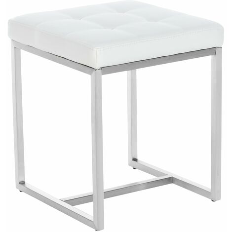 Edelstahl Sitzhocker Barci weiß (1/5)