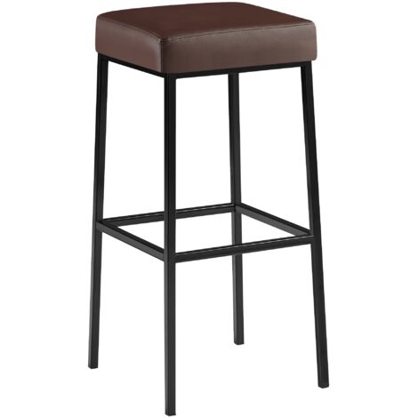 Barhocker Montreal Kunstlederbezug schwarz braun