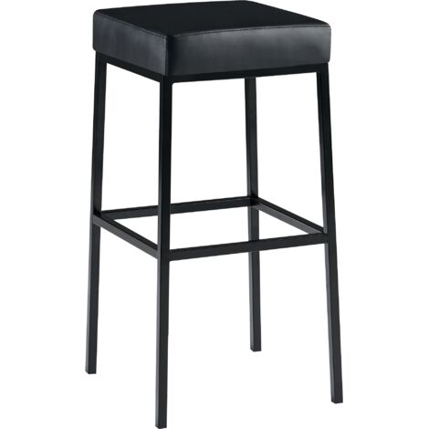Barhocker Montreal Kunstlederbezug schwarz schwarz