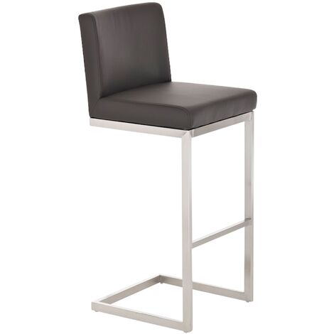 Barhocker Paros Kunstlederbezug braun