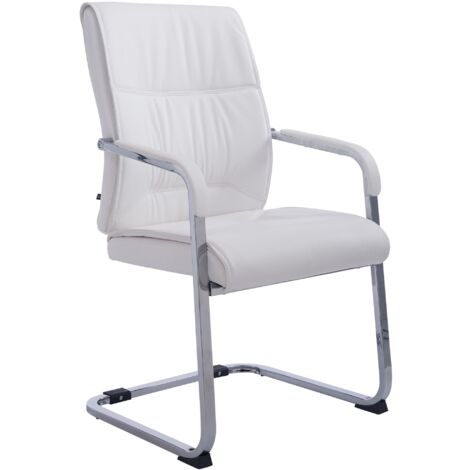 Besucherstuhl XL Anubis Kunstleder weiß