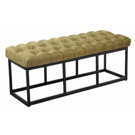 Sitzbank Amun Stoff Schwarz grün 120 cm