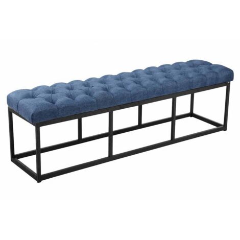 Sitzbank Amun Stoff Schwarz blau 150 cm