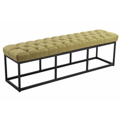 Sitzbank Amun Stoff Schwarz grün 150 cm