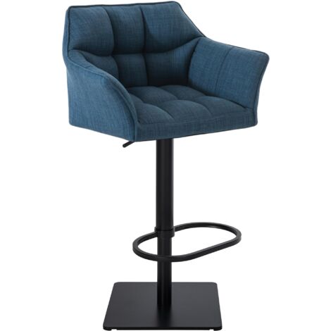 Barhocker Damaso Stoffbezug blau schwarz (1/5)