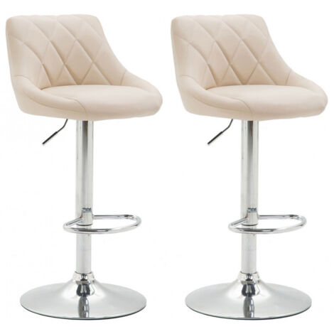 2er Set Barhocker Lazio Kunstleder creme (1/5)