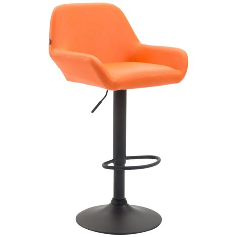 Barhocker Braga Kunstleder orange schwarz