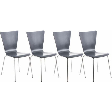 4er Set Besucherstuhl Aaron grau (1/5)