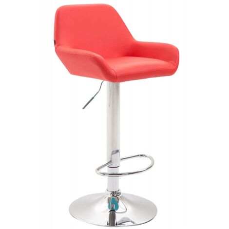 Barhocker Braga Kunstleder rot chrom