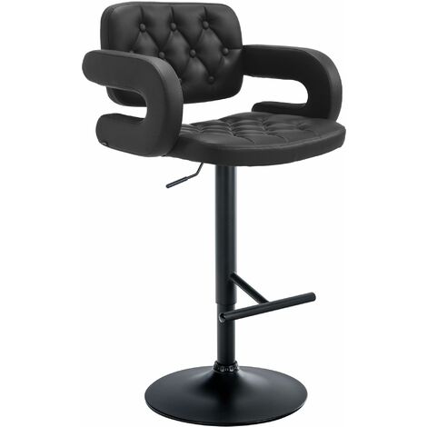 Barhocker Dublin Kunstleder schwarz schwarz (1/5)