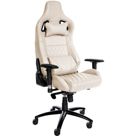 Bürostuhl Keren Echtleder creme (1/5)