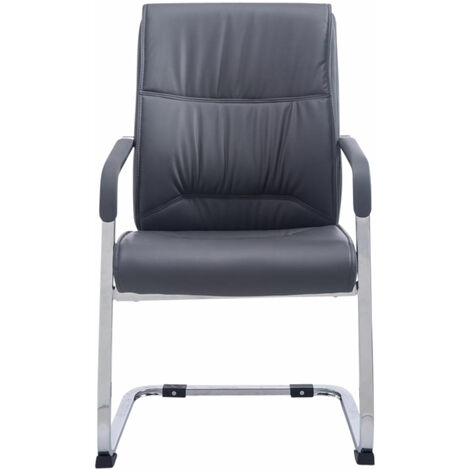 2er Set Freischwinger XXL Anubis Kunstleder grau