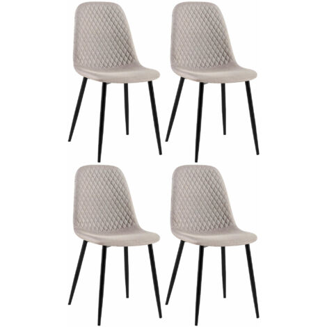 4er Set Stühle Giverny grau Stoff (1/5)