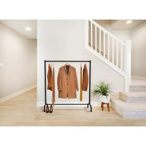 Kleiderständer Lara schwarz 120x38x120 cm