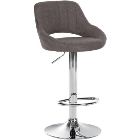 Barhocker Milet Stoff dunkelgrau chrom (1/5)