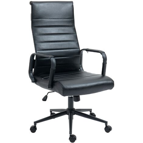 Bürostuhl Kolumbus Echtleder schwarz/schwarz