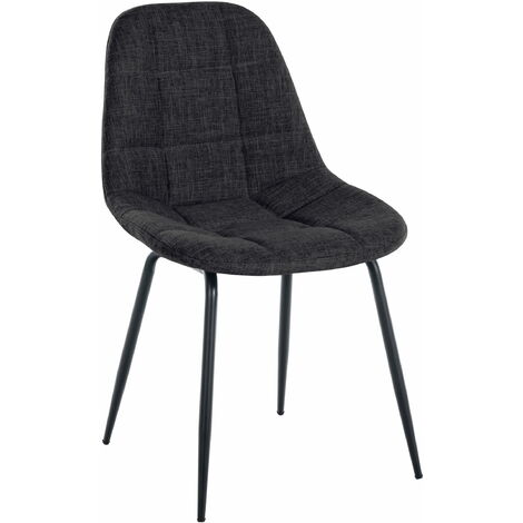 Stuhl Tom dunkelgrau Stoff (1/5)